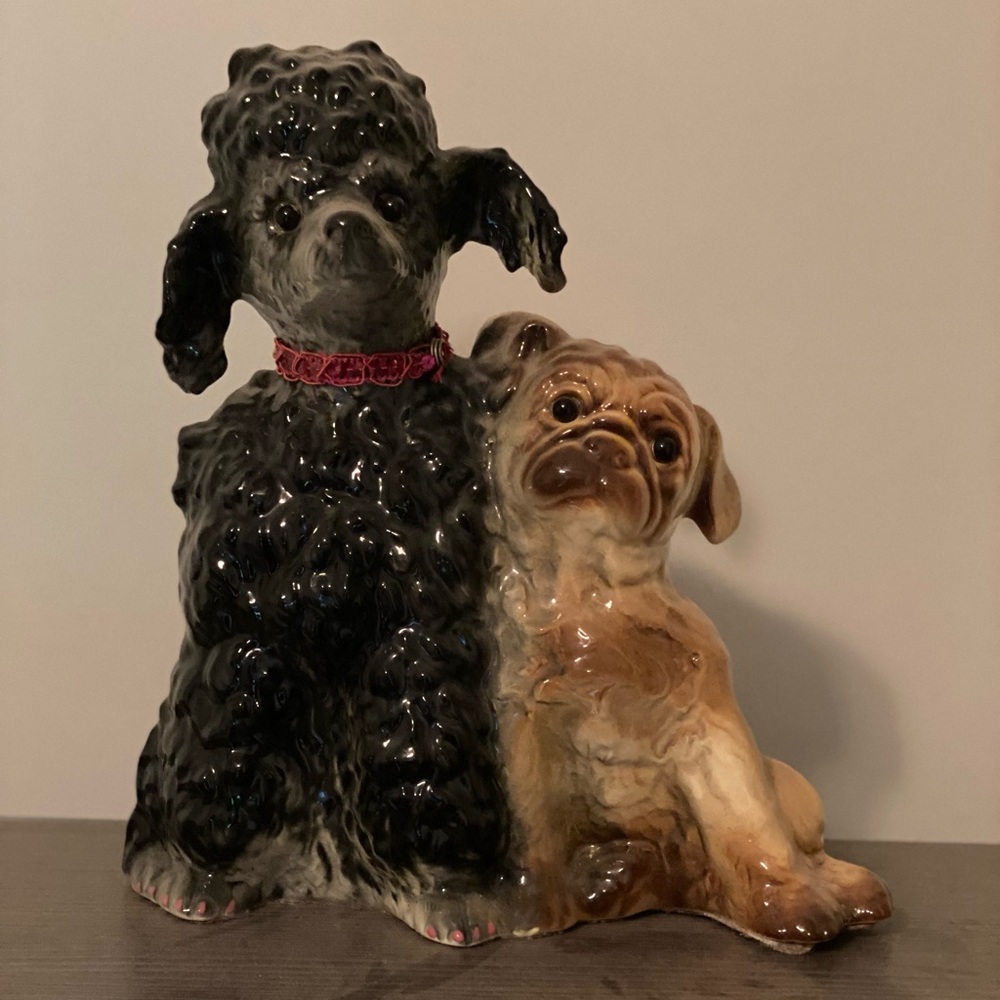 KRON POODLE AND PUG TV LAMP